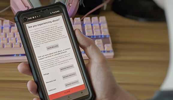 prototype application displayed on mobile device